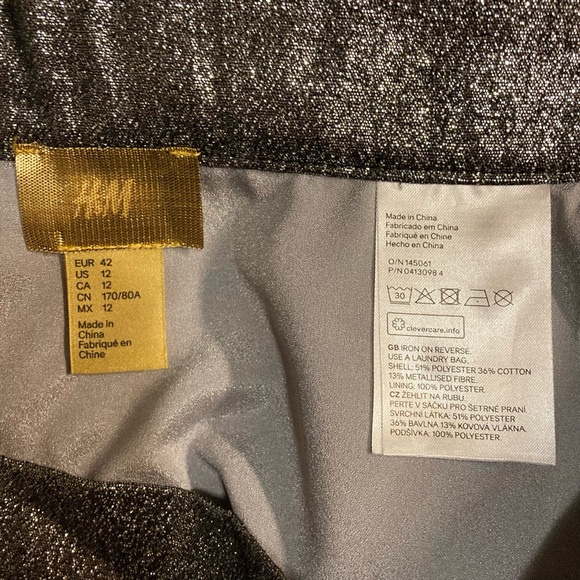 H&M Festive silver swing skirt, 12 - Picture 3 of 3